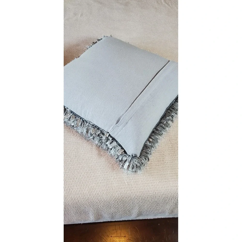 shaggy silver throw pillow‎ 20x20 Cotton Back Duck Feather Pillow Luxe Heavy
